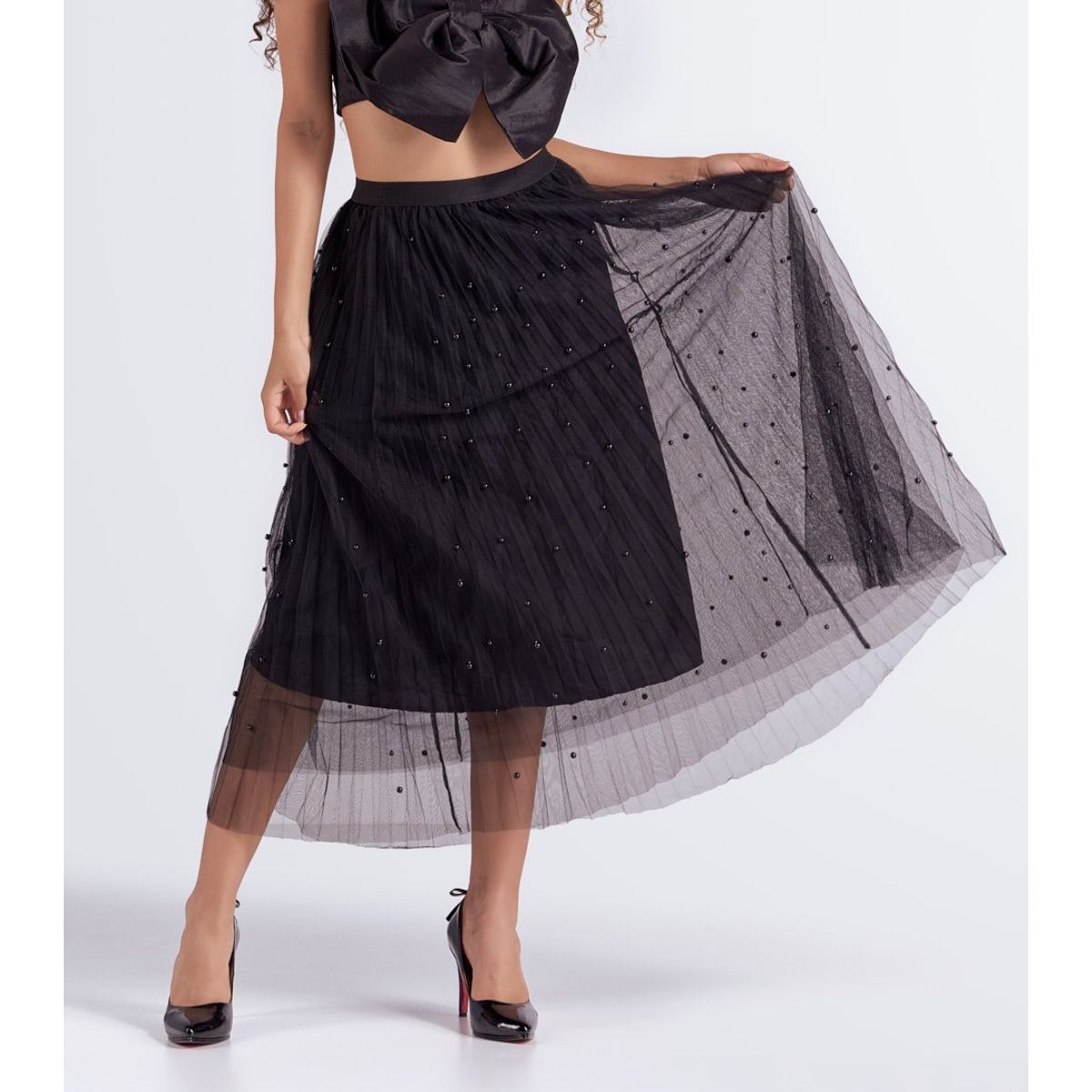 DEREK - Falda Para Mujer Plisada En Tul Derek