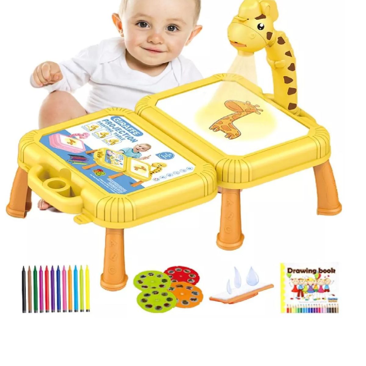 GENERICO - MESA DE DIBUJOS PARA NIÑOS CON PROYECTOR MESA INFANTIL