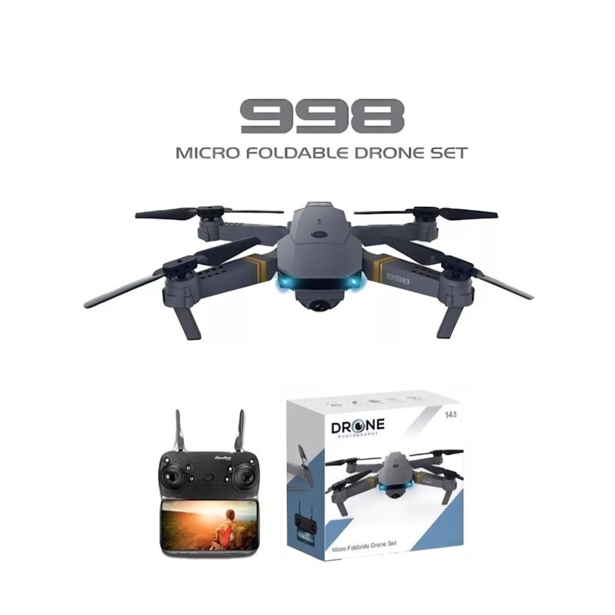 INNOVA - Drone Juguete Para Principiantes Cámara Doble Camara 998 Pro