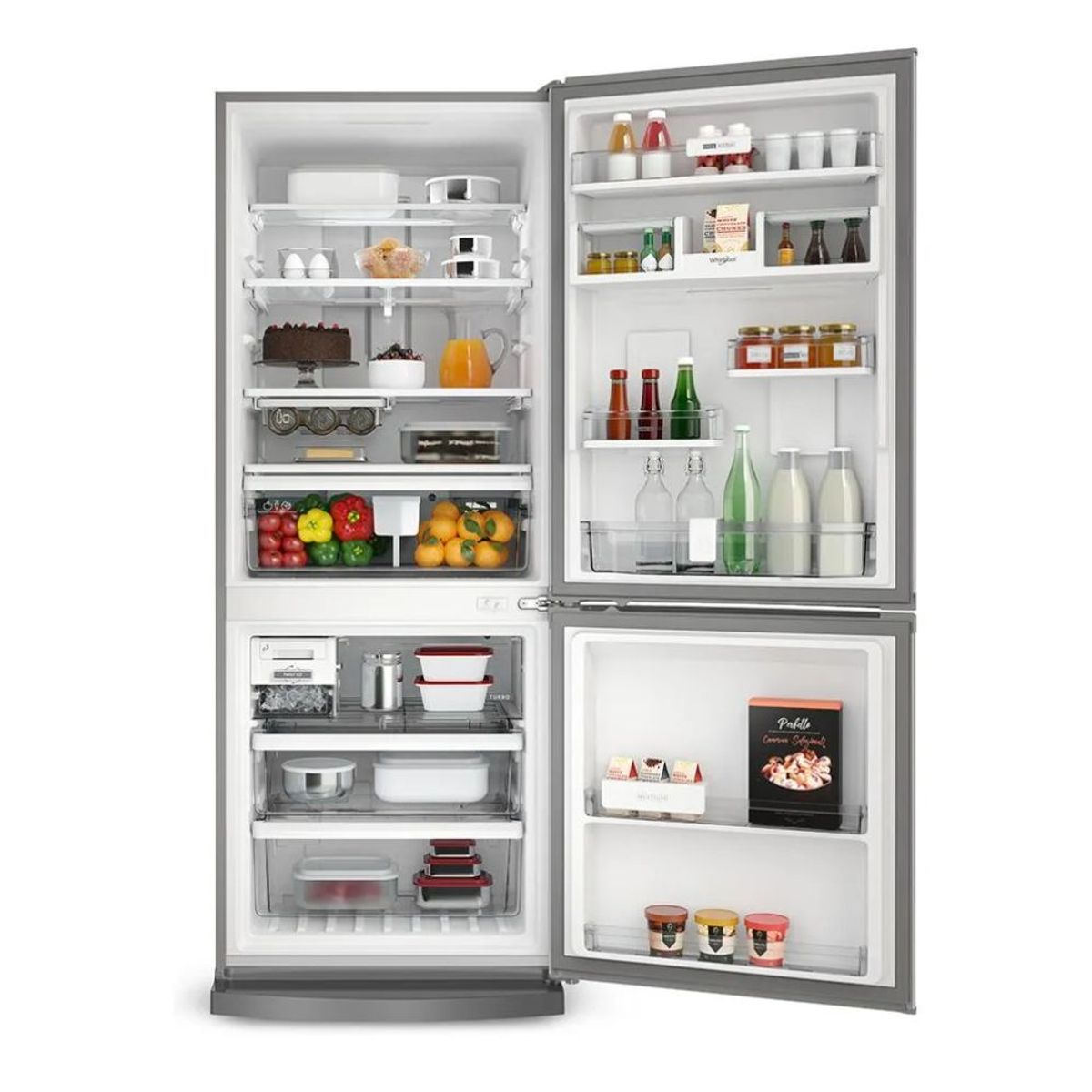 WHIRLPOOL - Nevera WHIRLPOOL No Frost 450 Litros WRE57BKTWW Gris