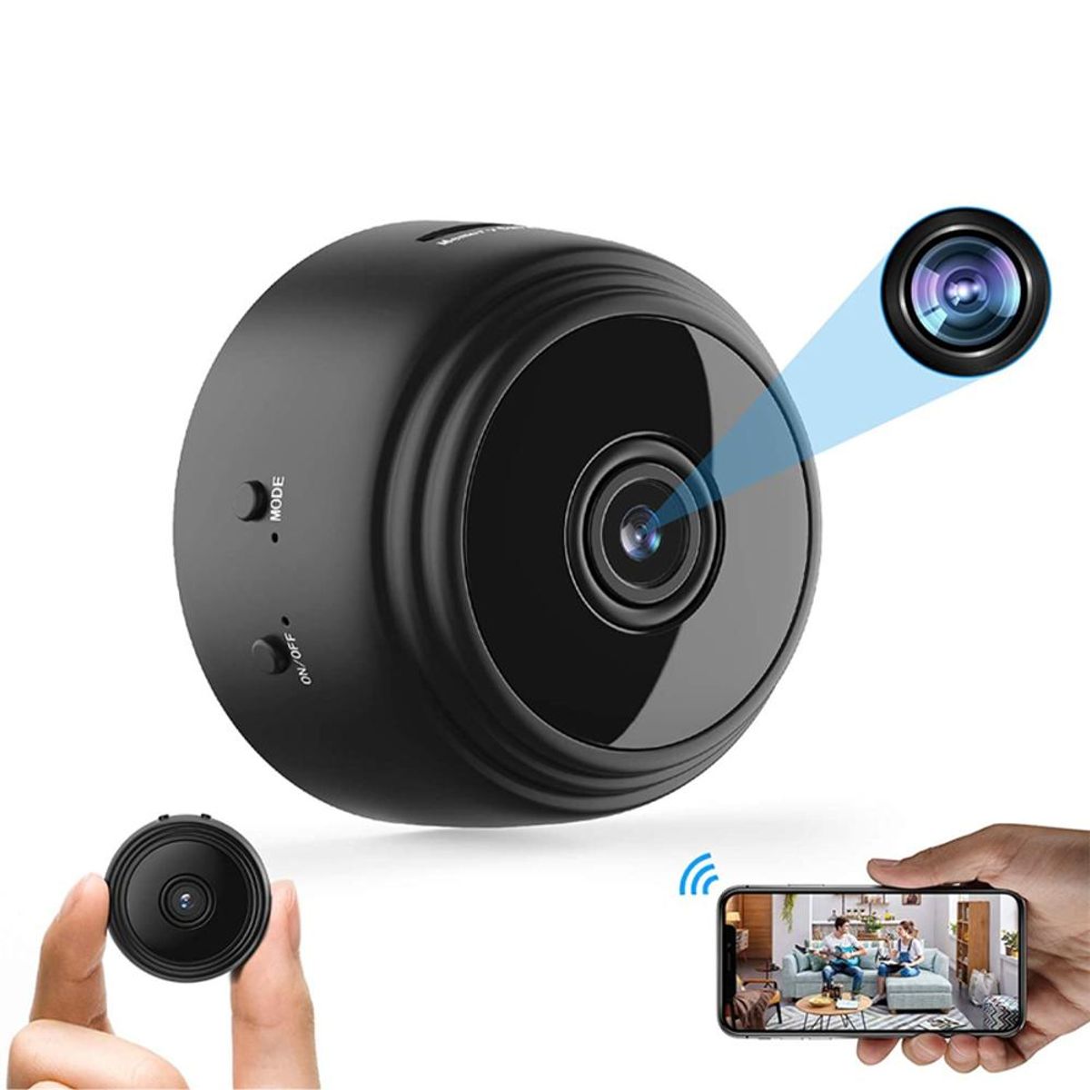 SKY - Mini Cámara Espía A9  ORIGINAL Soporte Magnetico Hd 1080P Ip Wifi Visión Nocturna