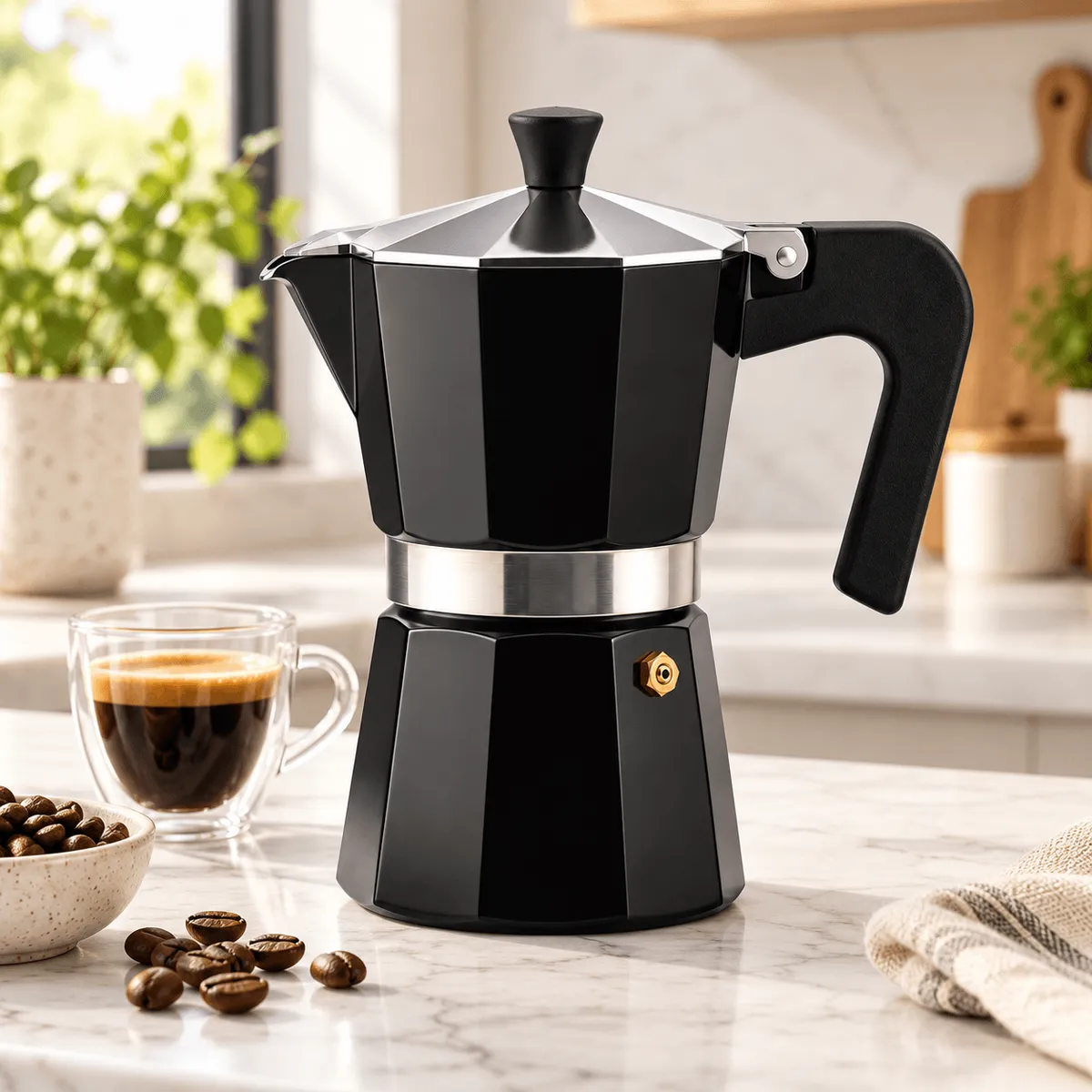 ONE PIXEL - Cafetera Italiana Moka 6 Tazas Espresso (300ml) One Pixel