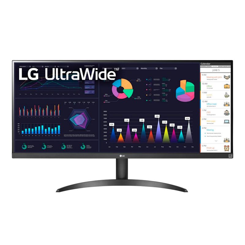 LG - Monitor LG 34WQ500 IPS FHD 34” UltraWide 21:9 AMD FreeSync