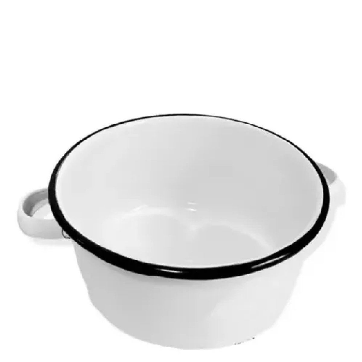 MUNDO BEBE - Olla Esmaltada  blanca 18 Cm