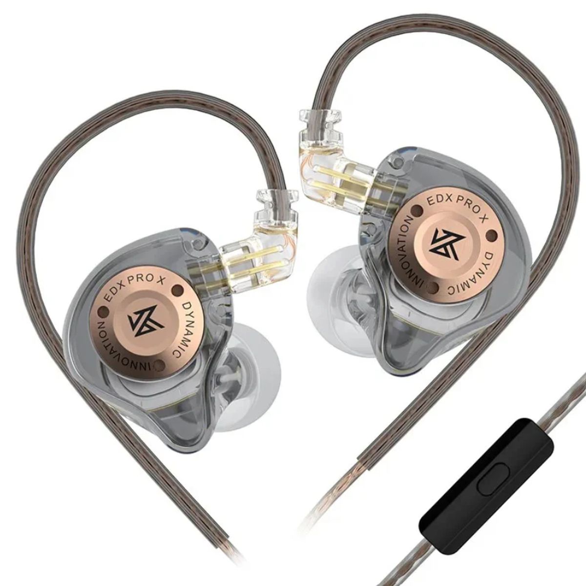 KZ - Audífonos con micrófono KZ EDX PRO X color GRIS HUMO