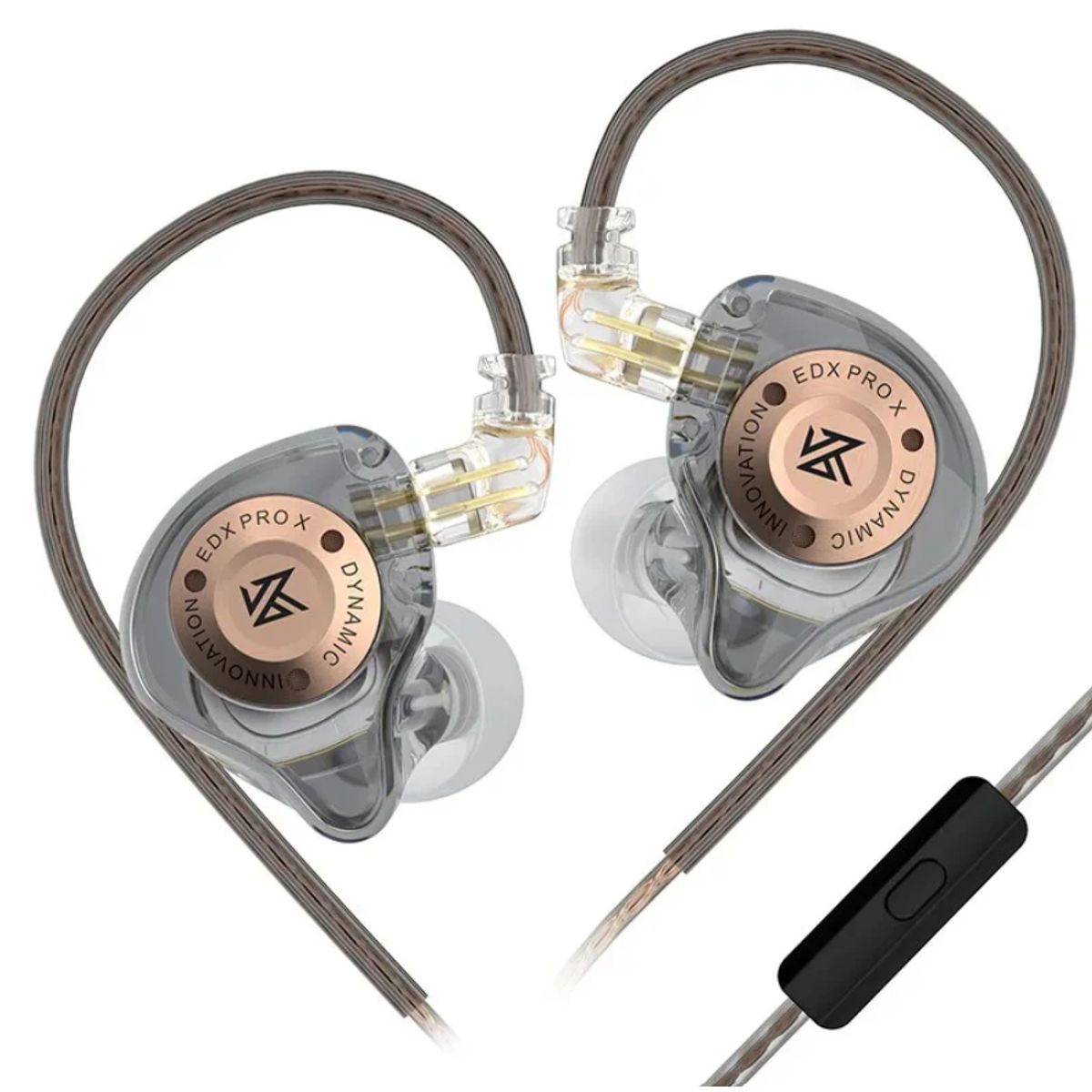 KZ - Audífonos con micrófono KZ EDX PRO X color GRIS HUMO