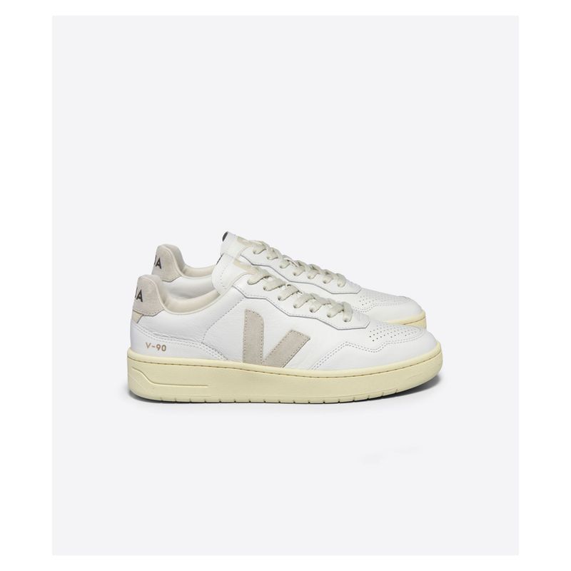 VEJA - Tenis veja de hombre v-90 ot leath VEJA Blanco TENIV90OTWHITG