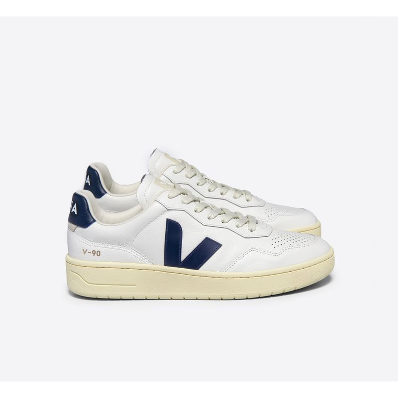 VEJA - Tenis veja de hombre v-90 ot leath VEJA Blanco TENIV90OTWHITB