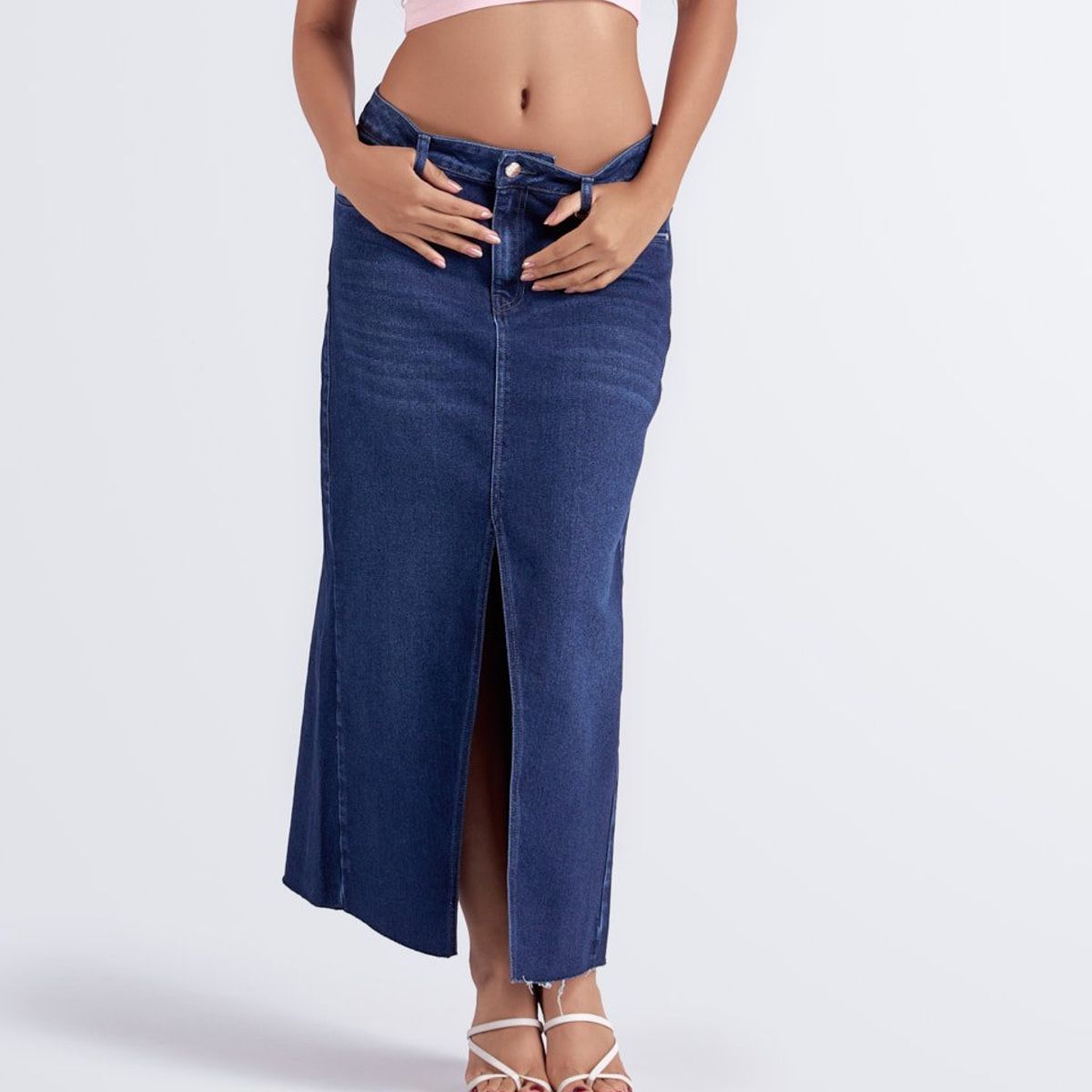 DEREK - Falda Para Mujer Larga En Índigo Derek