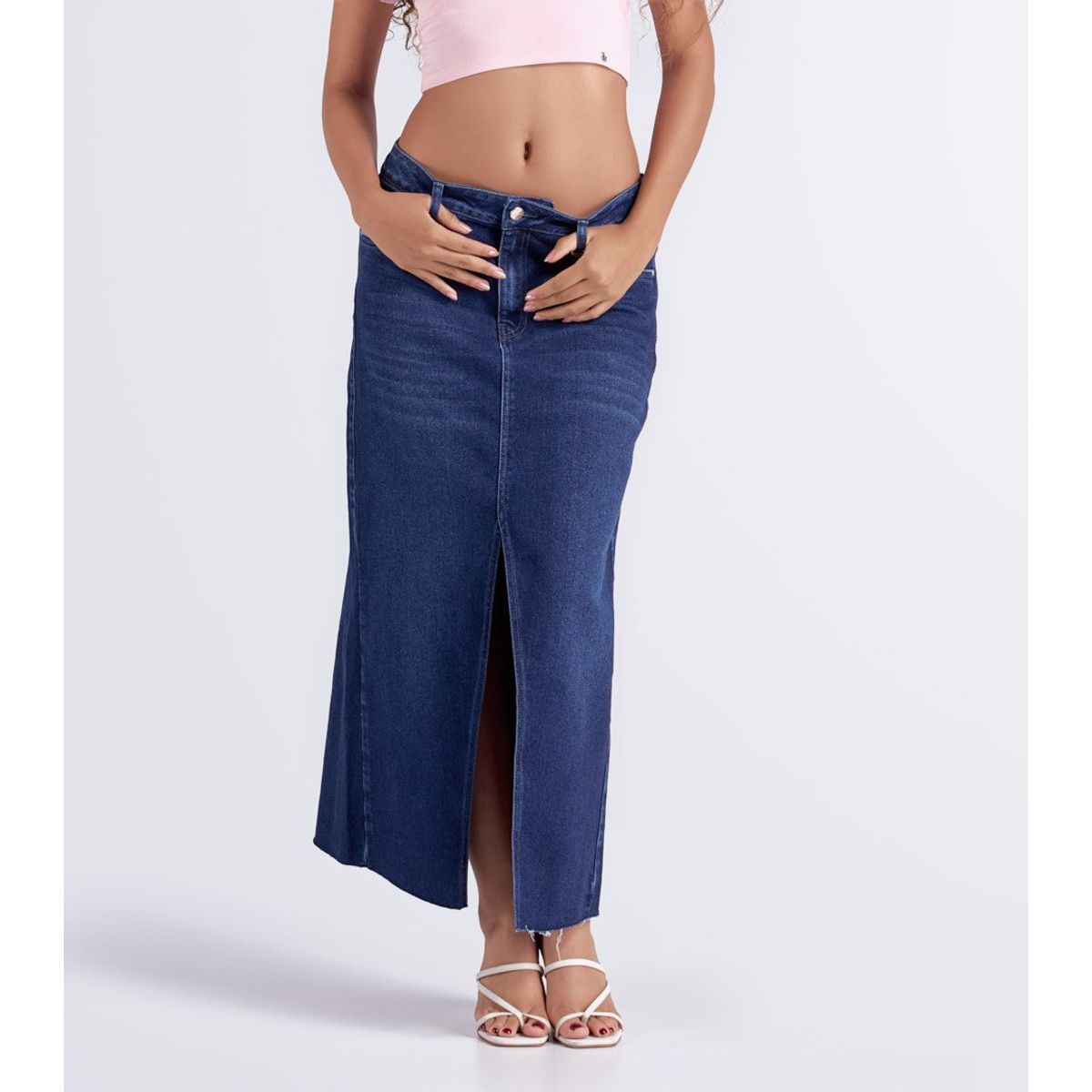 DEREK - Falda Para Mujer Larga En Índigo Derek