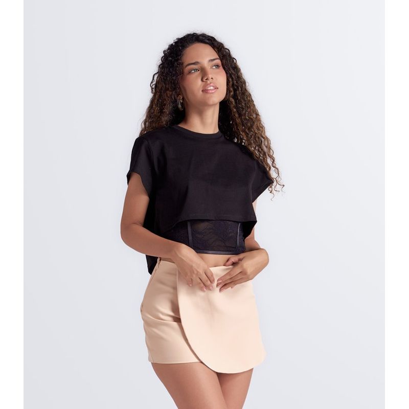 DEREK - Camiseta Para Mujer Con Corset Derek