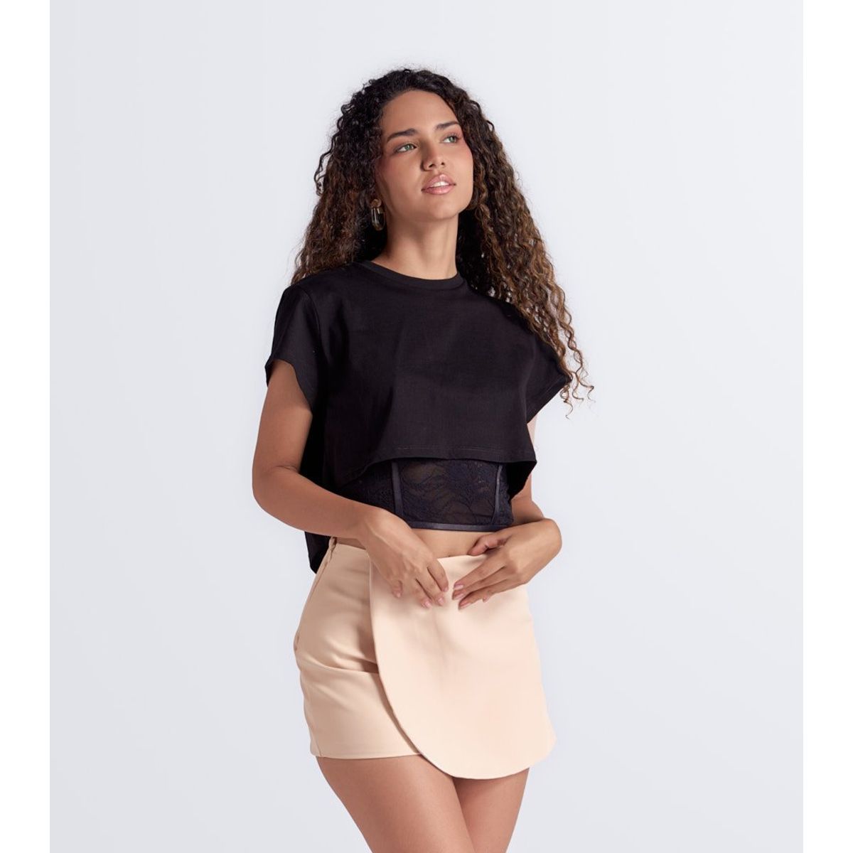 DEREK - Camiseta Para Mujer Con Corset Derek