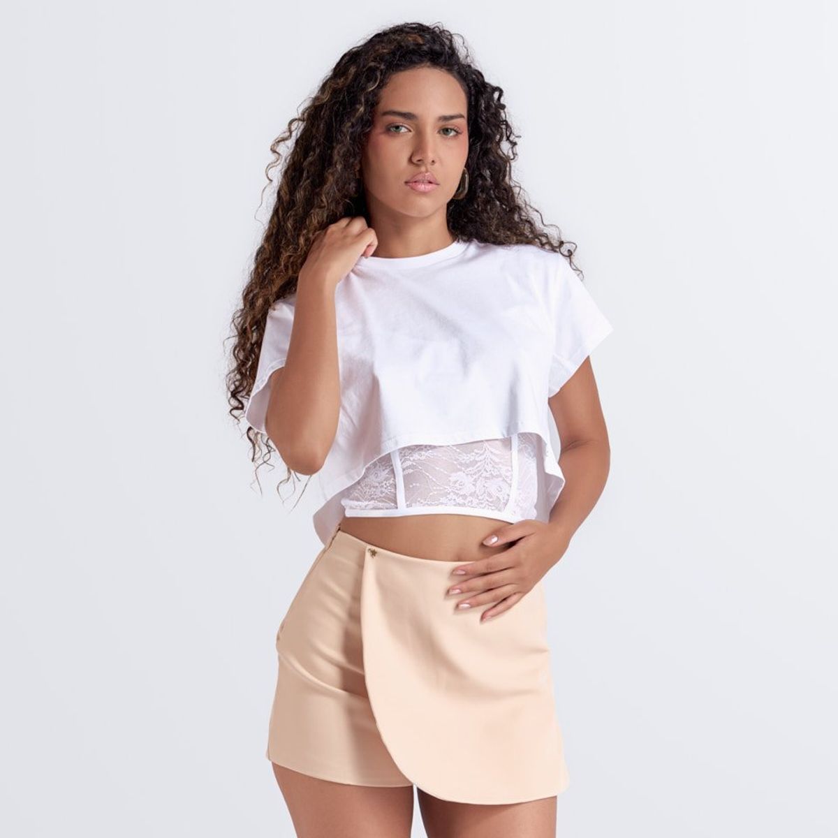 DEREK - Camiseta Para Mujer Con Corset Derek