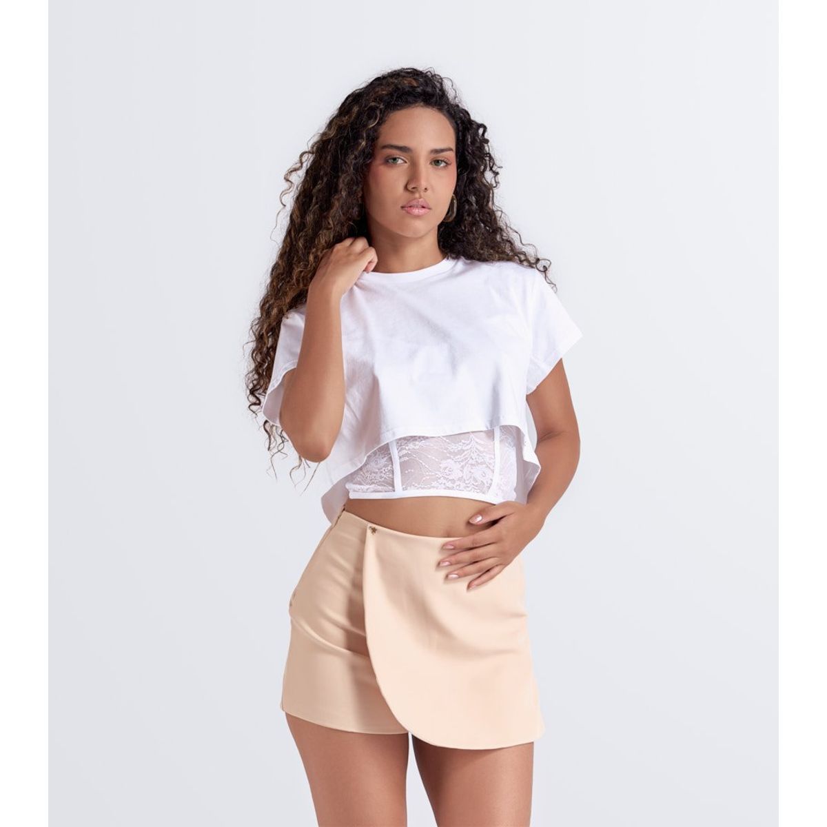 DEREK - Camiseta Para Mujer Con Corset Derek