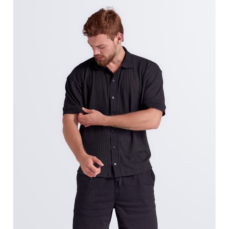 TYPER - Camisa Para Hombre Oversize Typer