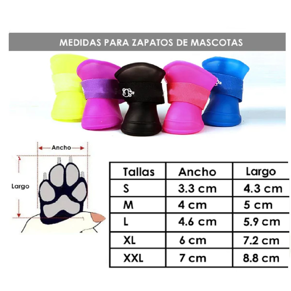 GENERICO - ZAPATOS PARA PERROS ZAPATITOS PARA PERROS