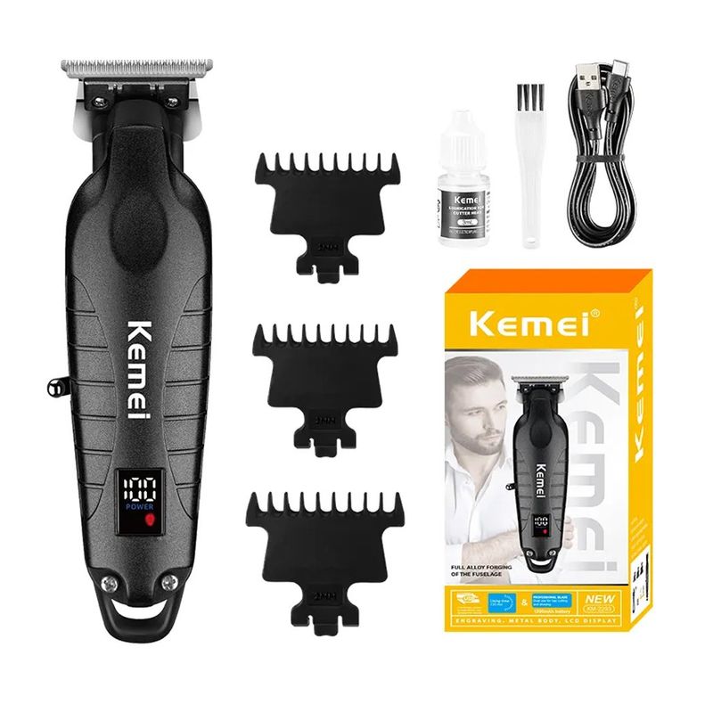 KEMEI - Máquina Kemei km 2293 corte patillera cabello Profesional metalica