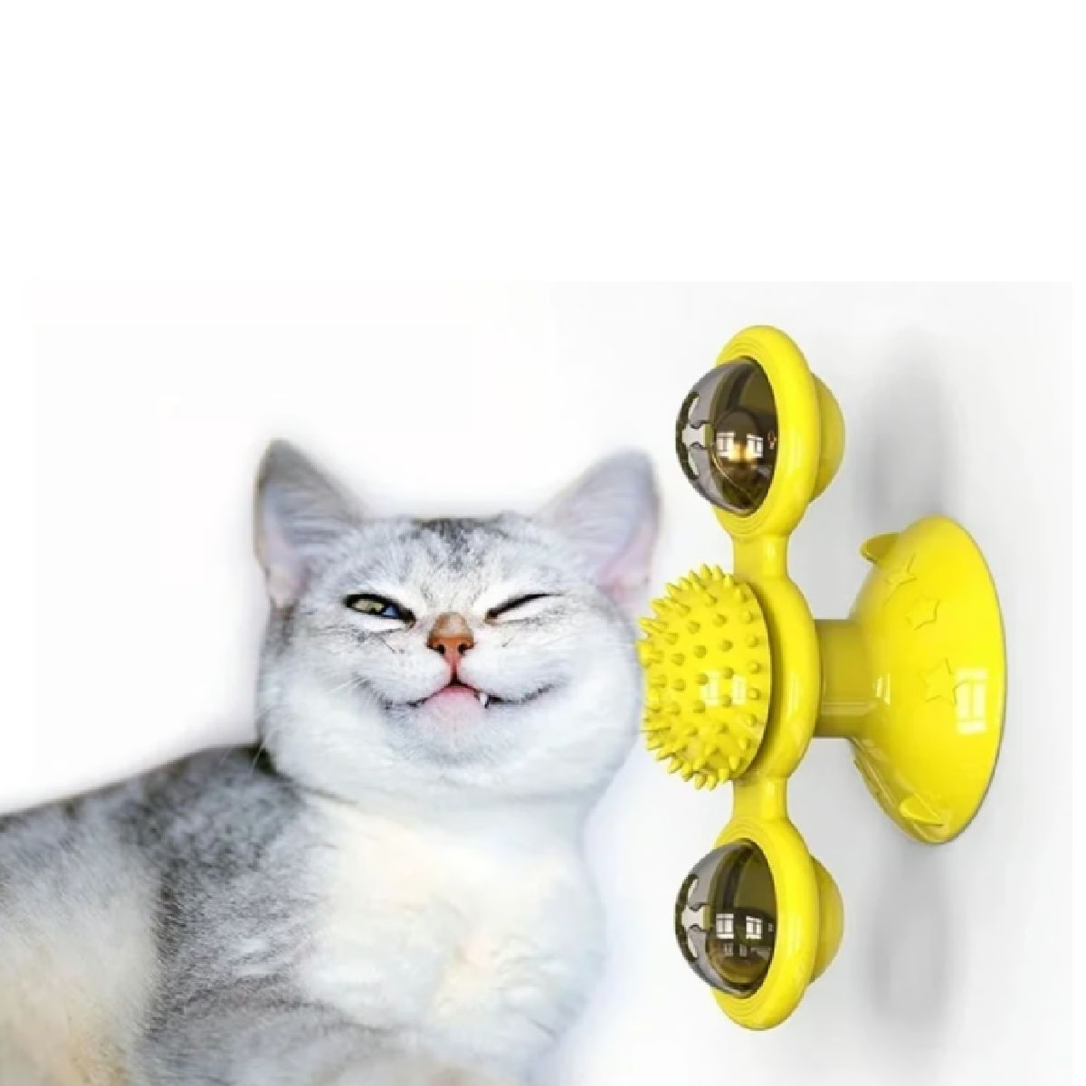 GENERICO - JUGUETE PARA GATOS MAQUINA GIRATORIA PARA MASCOTAS