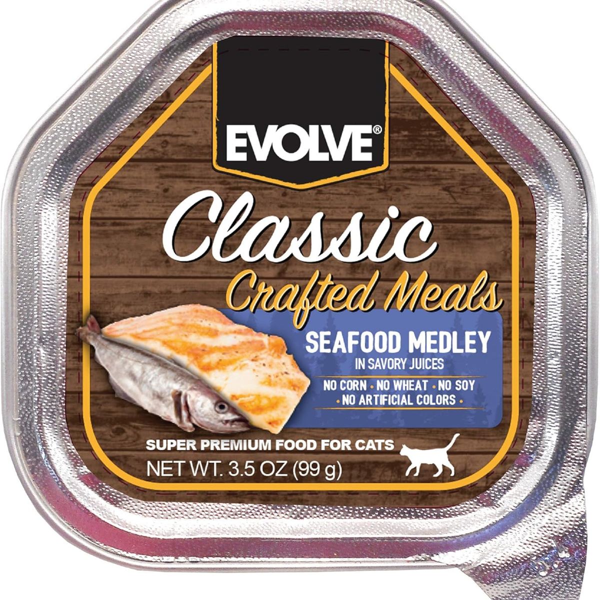 EVOLVE - Alimento Húmedo Evolve Cat Mariscos Bandeja 99gr