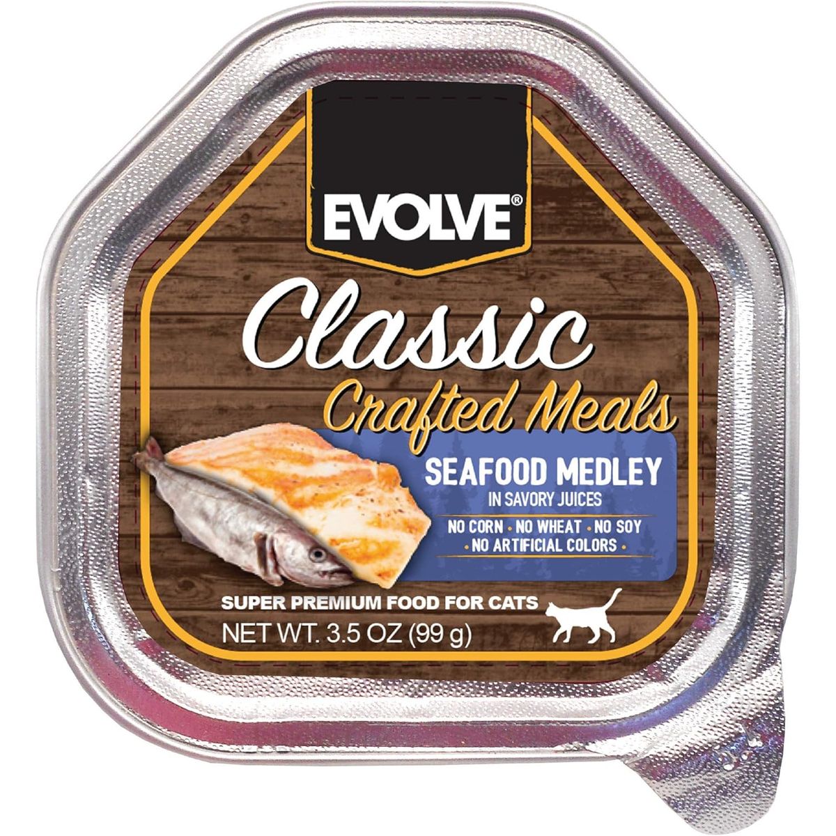 EVOLVE - Alimento Húmedo Evolve Cat Mariscos Bandeja 99gr