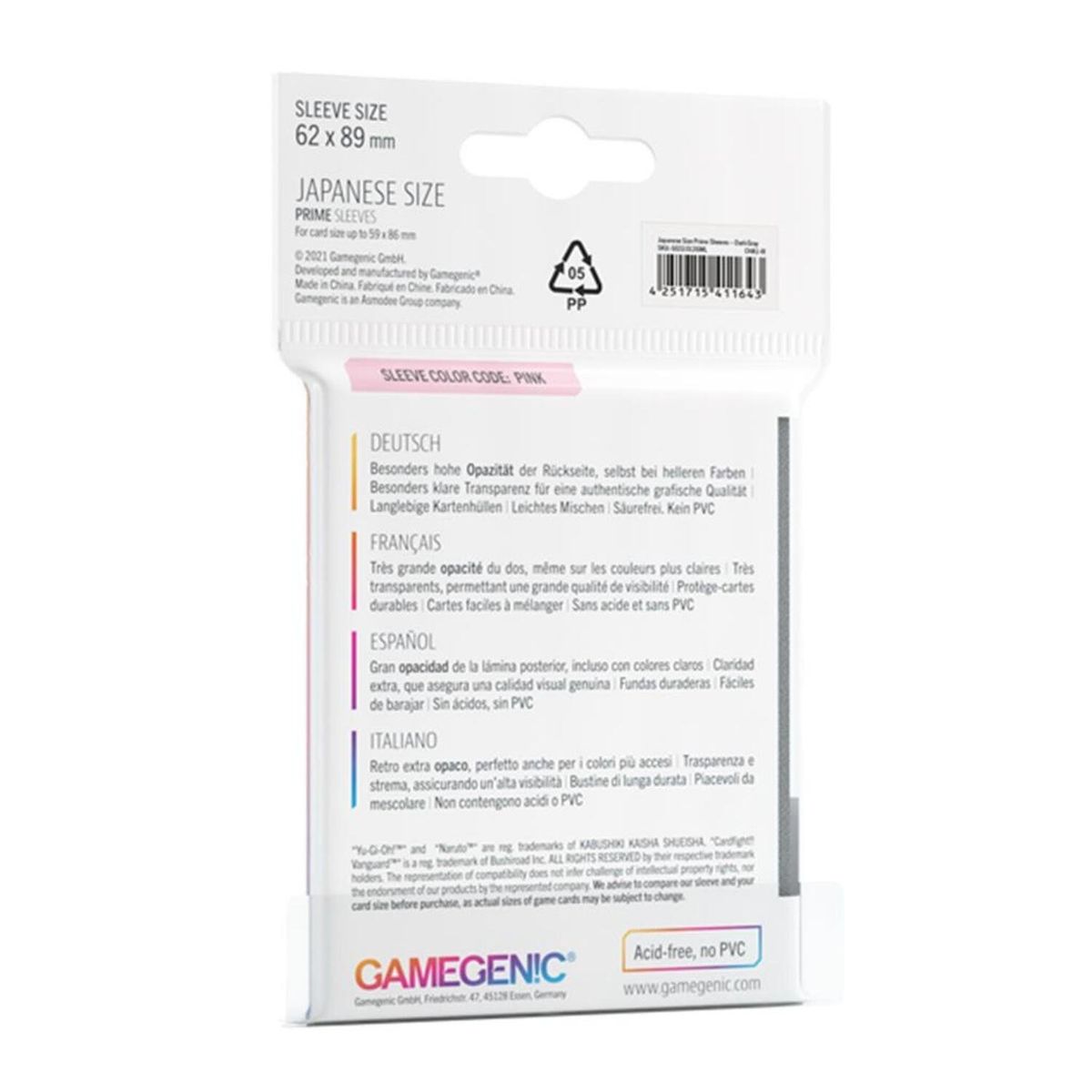 ASMODEE - Fundas Protectores YuGioh Just Sleeves Japanese gris