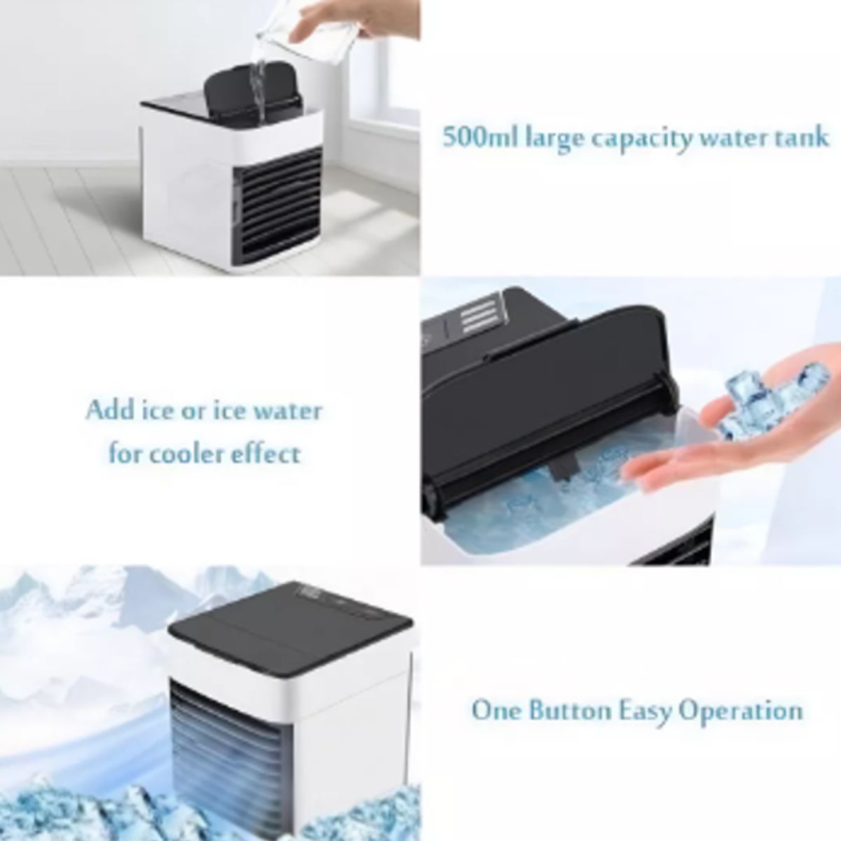 GENERICO - Mini Aire Acondicionado Portátil de mesa ventilador de oficina