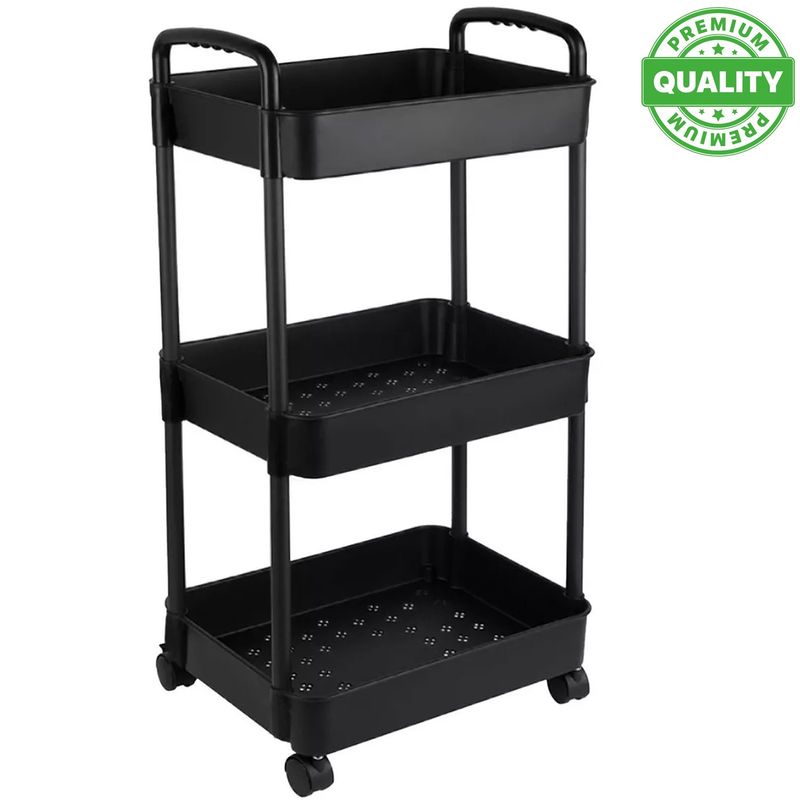 ONE PIXEL - Carrito Auxiliar Organizador Multiusos 3 Niveles 360°