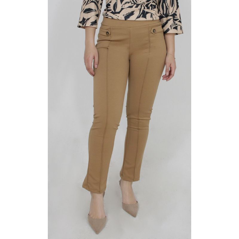 L Y H - Leggins Para Mujer Beige Marca L&H