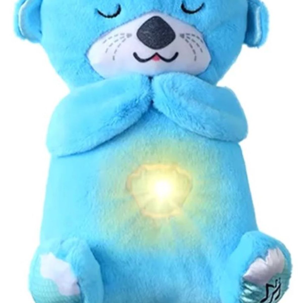 ZHOPI CO - Peluche Nutria Azul Que Respira Recargable Con Luz y Sonido