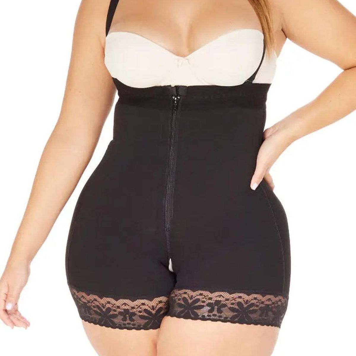 DIANE & GEORDI - Faja moldeadora short senos libres PowerControl 002407 - Negro_.