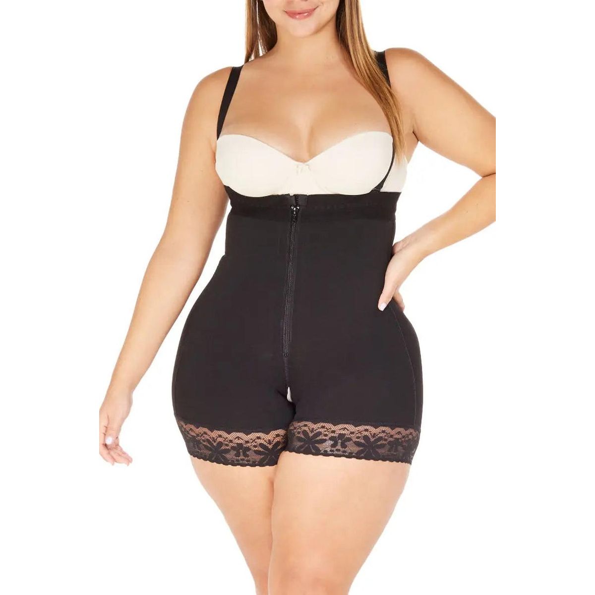 DIANE & GEORDI - Faja moldeadora short senos libres PowerControl 002407 - Negro_.