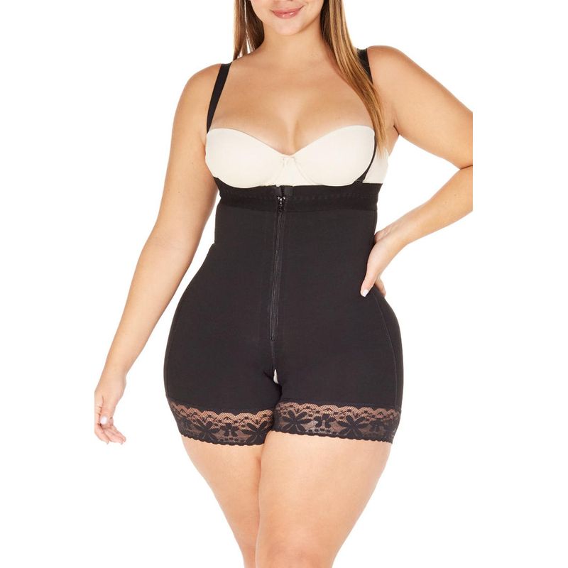 DIANE & GEORDI - Faja moldeadora short senos libres strapless PowerControl 002407 - Negro_.