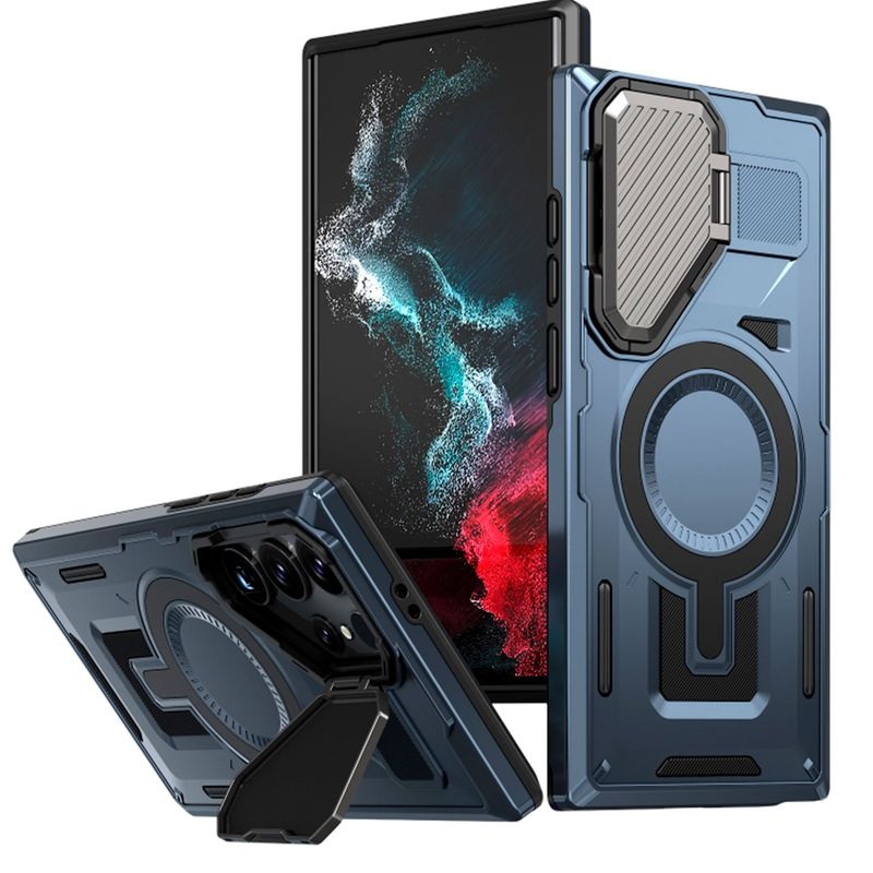 GENERICO - Estuche armo spartan magnetico compatible con Samsung S23 Ultra Azul