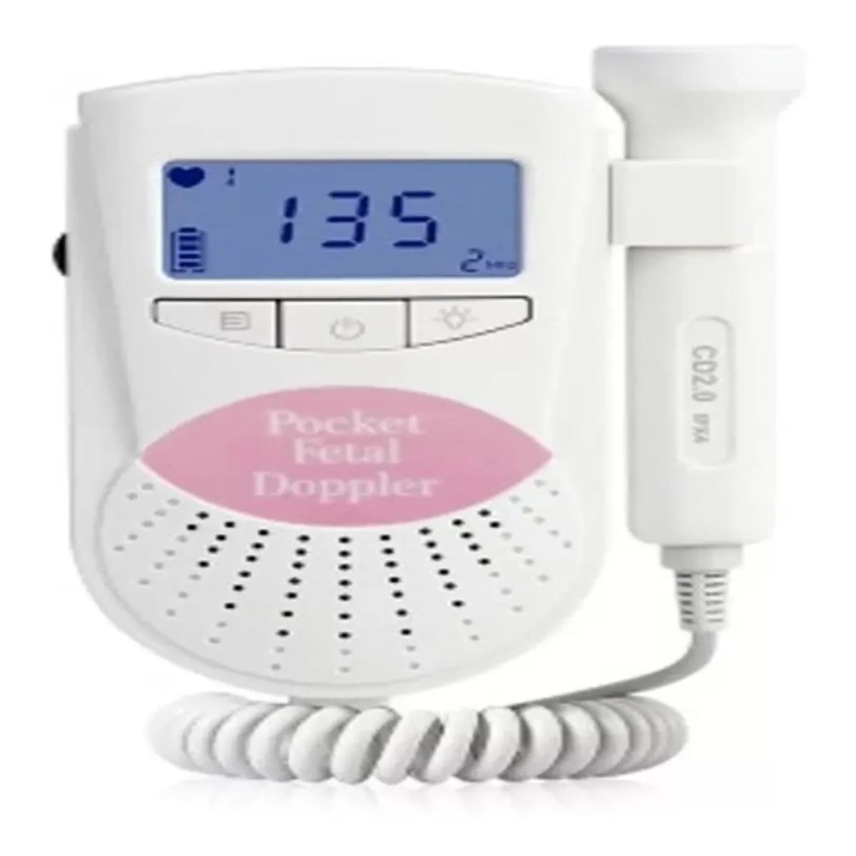GENERICO - Doppler Fetal Monitor De Ritmo Cardíaco + Baterías + Gel