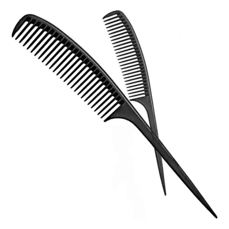 GENERICO - Peines Peinillas Cabello Cola Metálica Dama X 3 Unidades