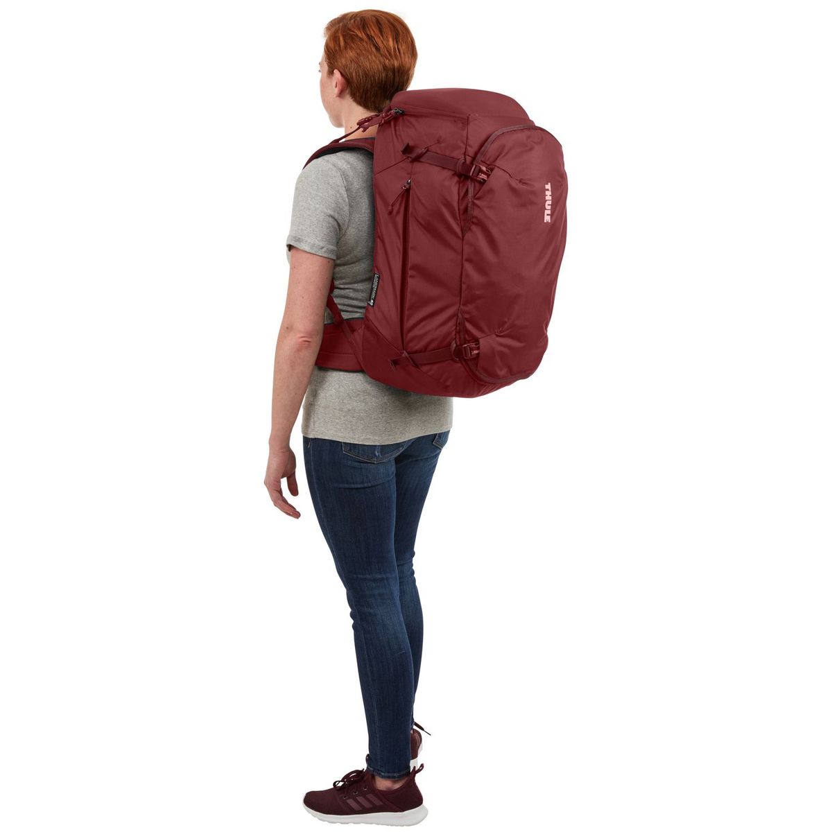 THULE - Mochila de Mochilera - 40 litros -  Rojo bordeaux oscuro.
