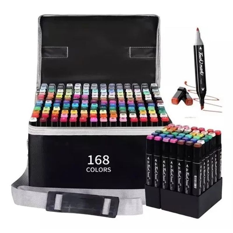 SHENGKE - Set de Marcadores 168pcs Doble Punta
