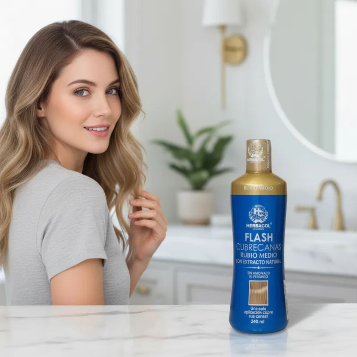 HERBACOL - Flash cubre canas kit shampoo protección color