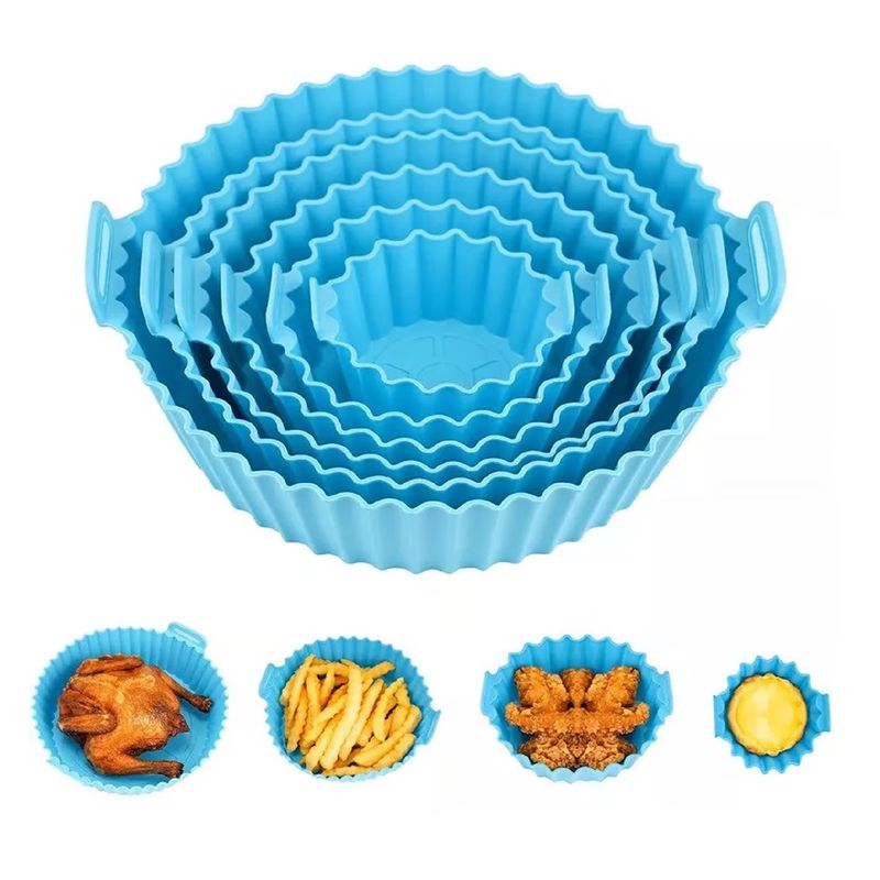 GENERICO - Set x6 Molde Silicona Freidora Air Fryer Reutilizable Freidora