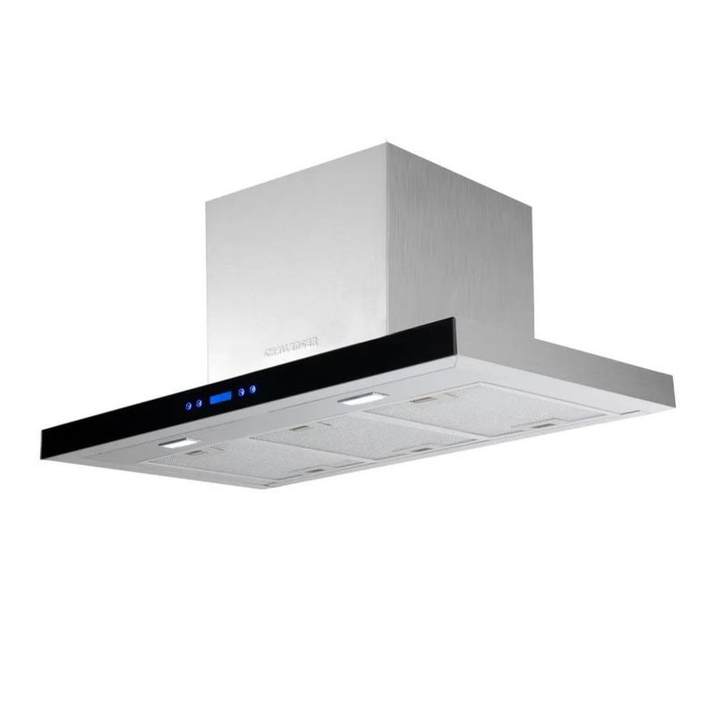 CHALLENGER - Campana Extractora CHALLENGER 90 cm Peninsula CX-4998 Gris