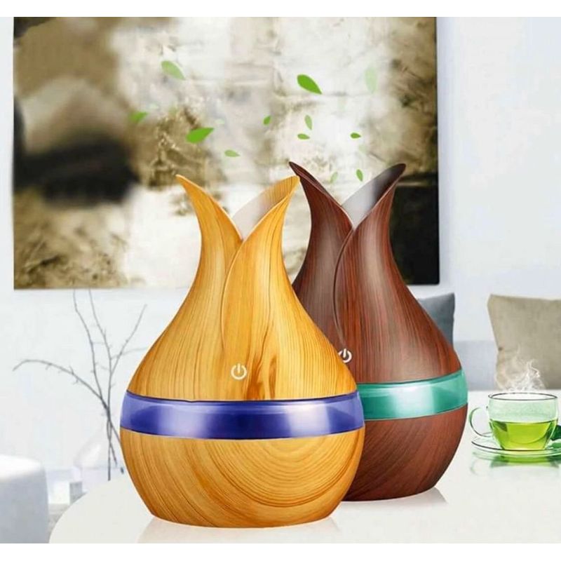 GENERICO - Humidificador Difusor de Aromas 300ml Estilo Florero Claro