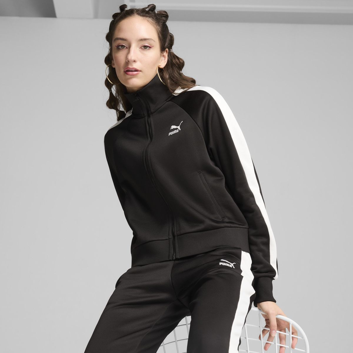 PUMA - Chaqueta Puma Mujer Iconic T7 Track 627994-01 Negra Casual
