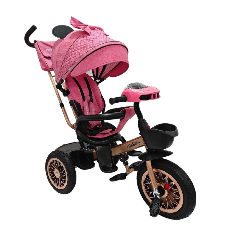 MAXIBABY - Triciclo Infantil Paseador Silla Giratoria Mp3 Musica Luces