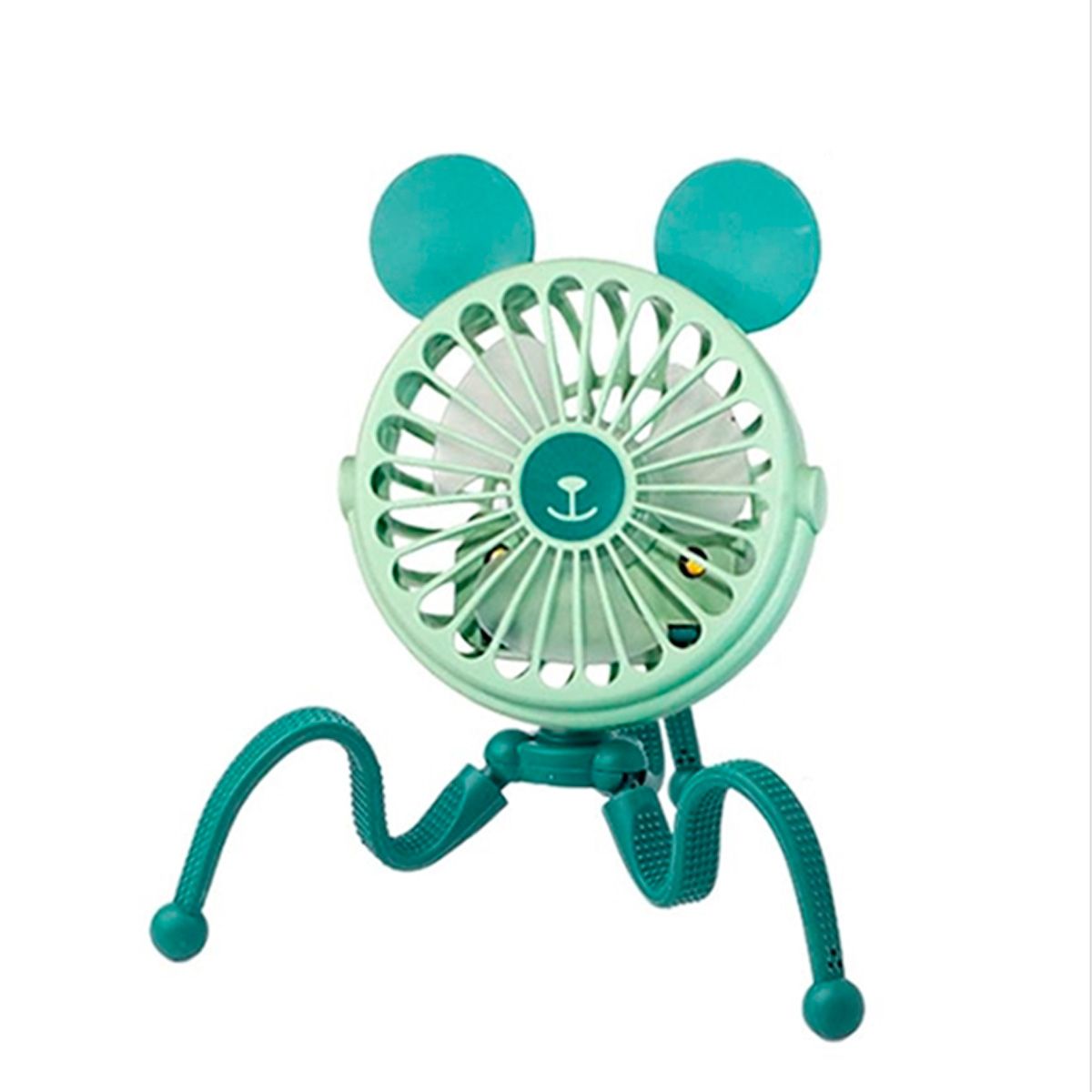 ENFANT'ASY - Ventilador Recargable Portátil Luz Led Mini Bebe Usb Coche