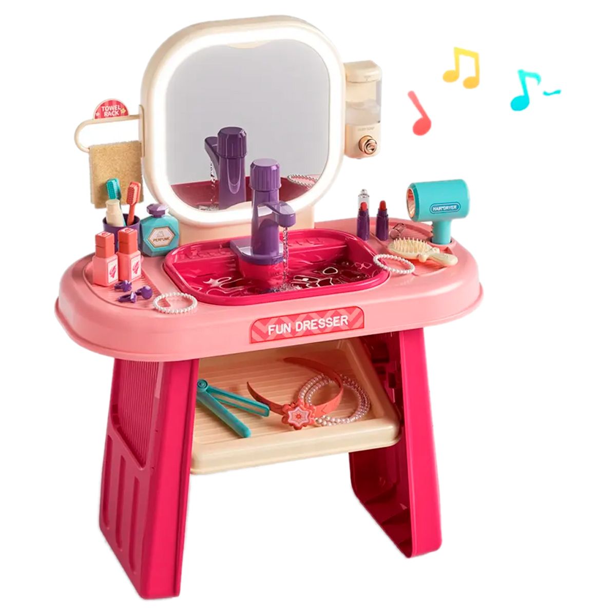 GENERICO - Tocador Peluqueria Espejo Luz Táctil Maquillaje Agua Real