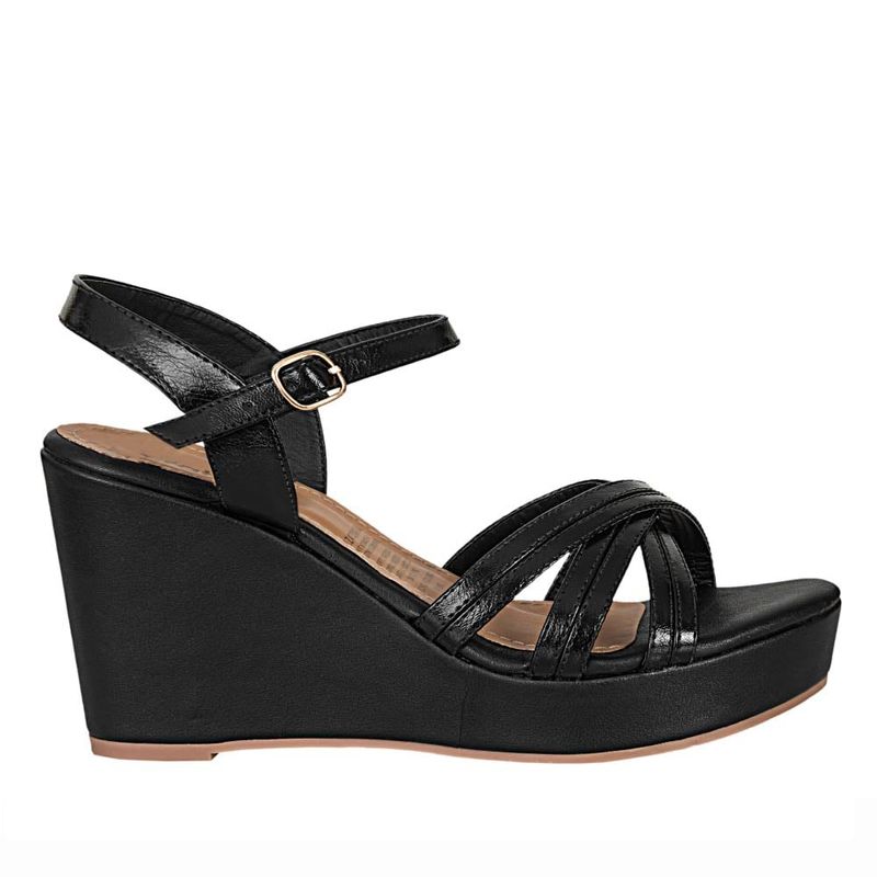 FRATTINI - Plataforma de Mujer marca FRATTINI en Color NEGRO   SANDANTONIA-01