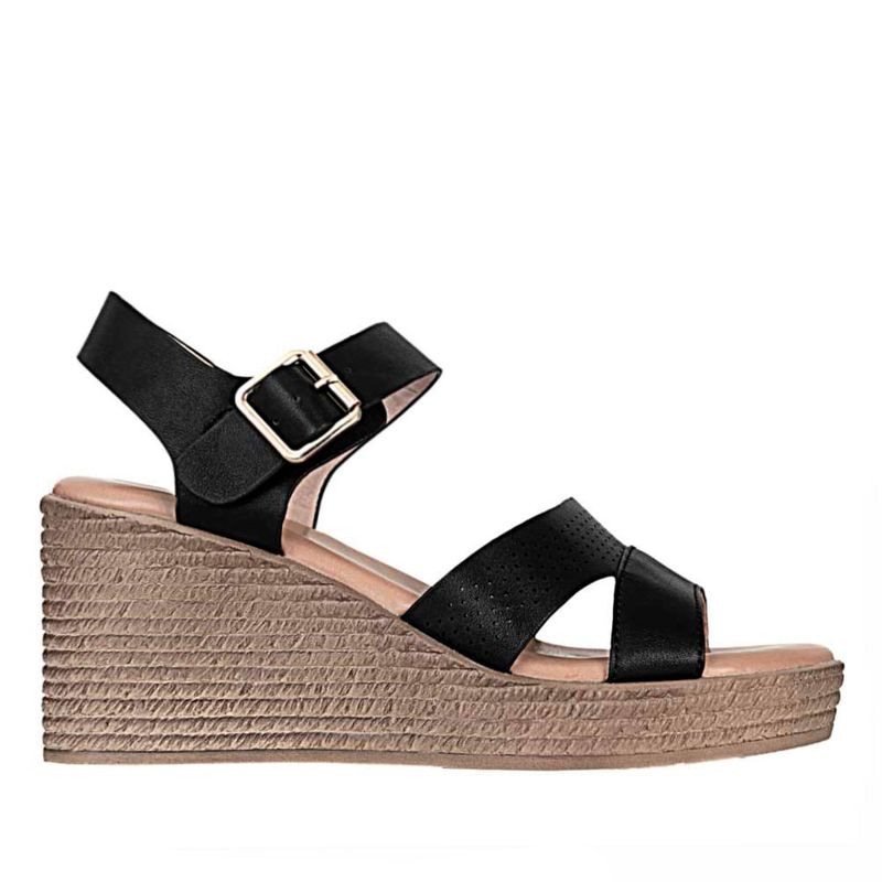 FRATTINI - Plataforma de Mujer marca FRATTINI en Color NEGRO   SAND3J9283-7