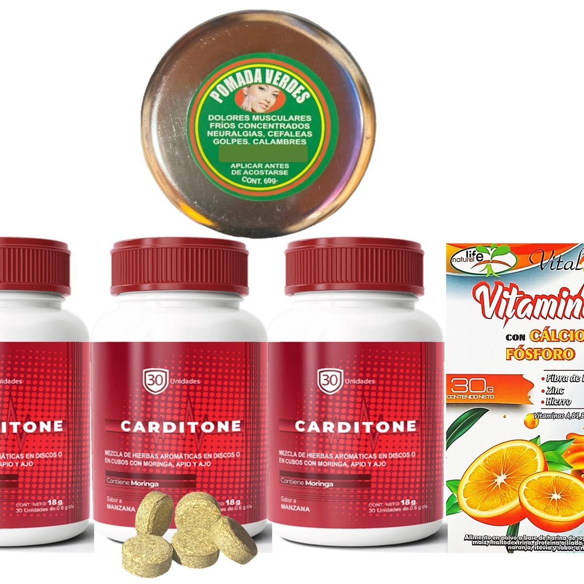 GENERICO - 3 CARDITONE - NORMALIZA LA PRESION ARTERIAL VITAMINA C