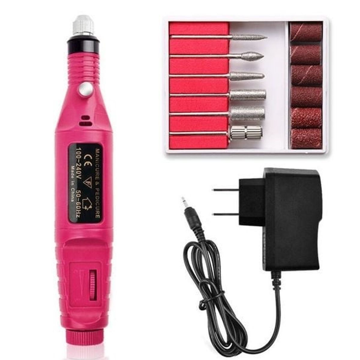 ULTRABELLA - Kit Pulidor Uñas Eléctrico Lima Removedor Acrílico Manicure y Pedicure