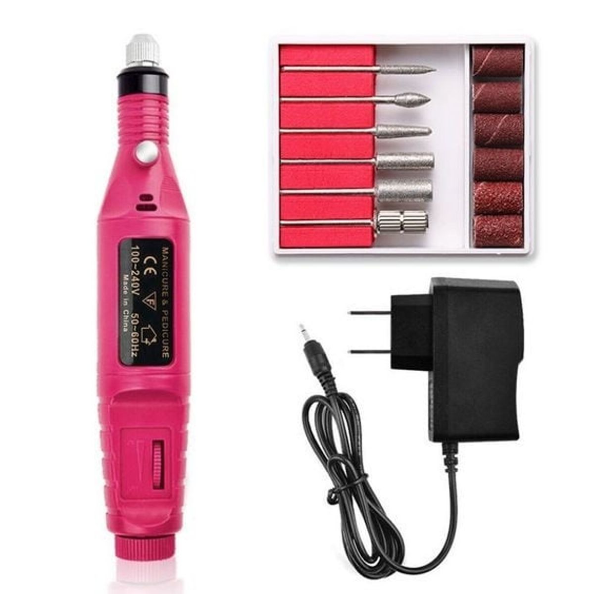 ULTRABELLA - Kit Pulidor Uñas Eléctrico Lima Removedor Acrílico Manicure y Pedicure